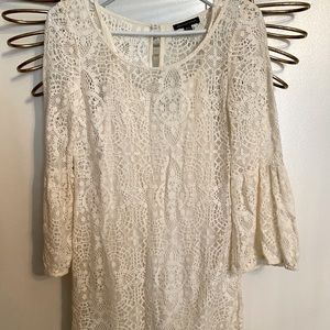 American eagle bell sleeve dress with slip